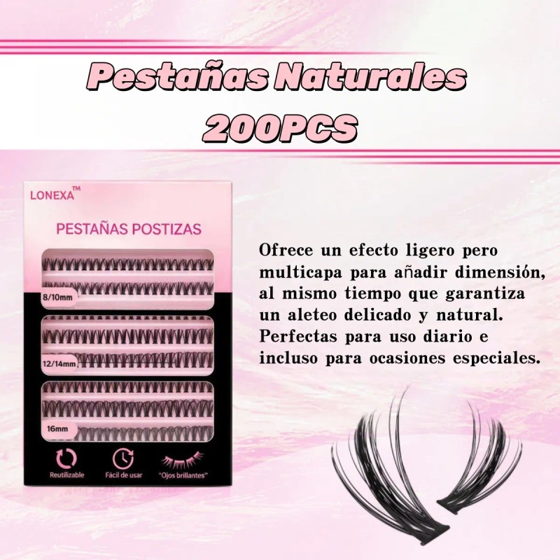 Pestañas Postizas Diy Curl D Mix 8-16mm 30d 40d 80d