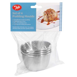 Tala Stainless Steel Pudding Moulds, Perfect for Individual Puddings, Measures 8cm x 5cm