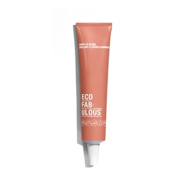 ECOFABULOUS Dewy Lip Gloss - Enriched with Squalane and Jojoba Esters, Nourishes and Conditions Lips, Clean + Recyclable + Vegan, 15 mL/ 0.5 Fl Oz - How You Dewin (Peach Shimmer)