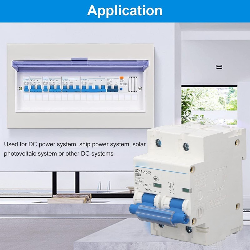DIN Rail DC Circuit Breaker 500V DC Circuit Breaker Power