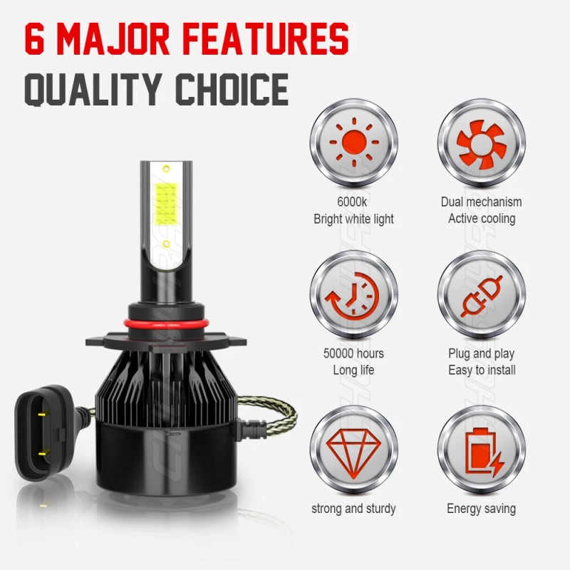 CHUSYYRAY Fit Acura TL 2009-2014 Front LED HID Headlights Hi/Lo
