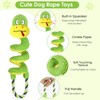 Eneston Chew-Resistant Dog Rope Toy with Squeaker & Crinkle Paper