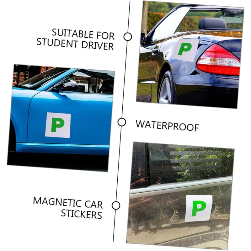 Glamified Fully Magnetic P Plates for Car New Driver -