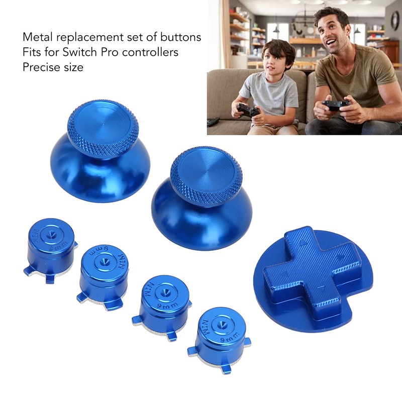 Controller Repair Buttons Set Metal DIY Replacement Joystick ABXY D