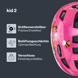 Uvex Unisex Youth Kid 2 Bicycle Helmet, 46-52 cm