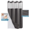 EUTXL Charcoal Grey Stall No Hook Shower Curtain with Snap