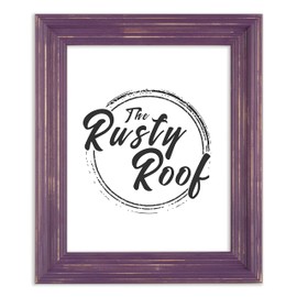 The Rusty Roof-Distressed Cimarron Purple-Solid Wood Picture Frame-8.25x11.75 (A4)