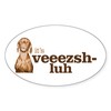 CafePress Say Vizsla Oval Car Bumper Sticker