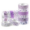 12 Rolls Lavender Washi Tape Purple Floral Decorative Tape Great