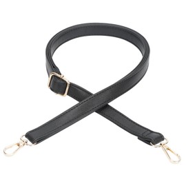 FLYAMAPIRIT Adjustable Shoulder Strap for Bags, 2 cm Wide PU Leather Bag Strap, DIY Accessories for Handbags, Tote Bags and Shoulder Bags (Black)