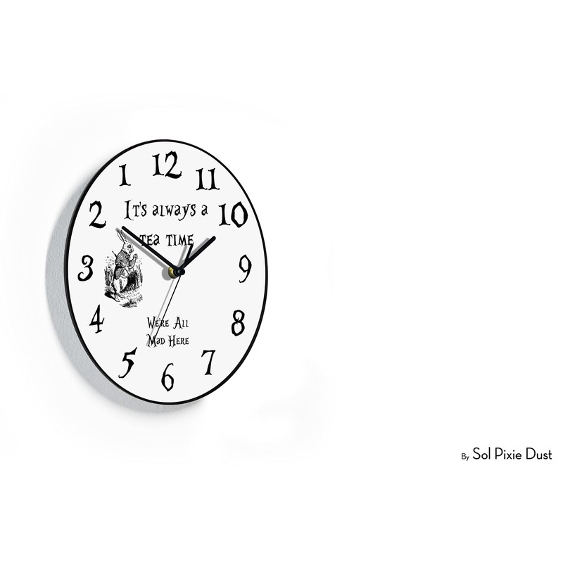 Reverse Wall Clock - It's Always a Tea Time -