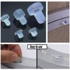 30 Pcs Glass Top Table Bumpers with Stem, Soft Clear