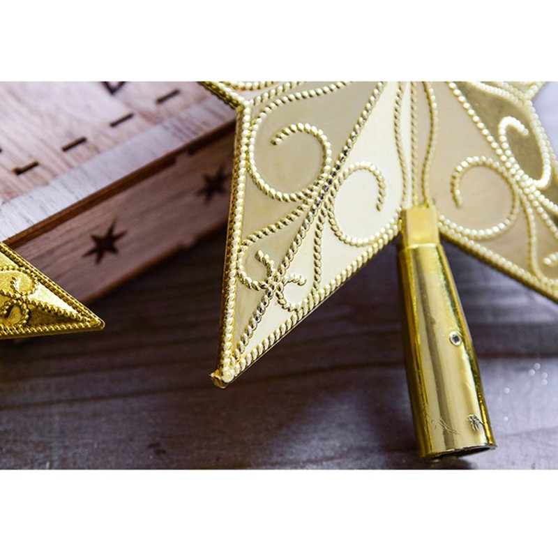 TENDYCOCO 20cm Star Tree Topper Christmas Tree Topper 5 Point