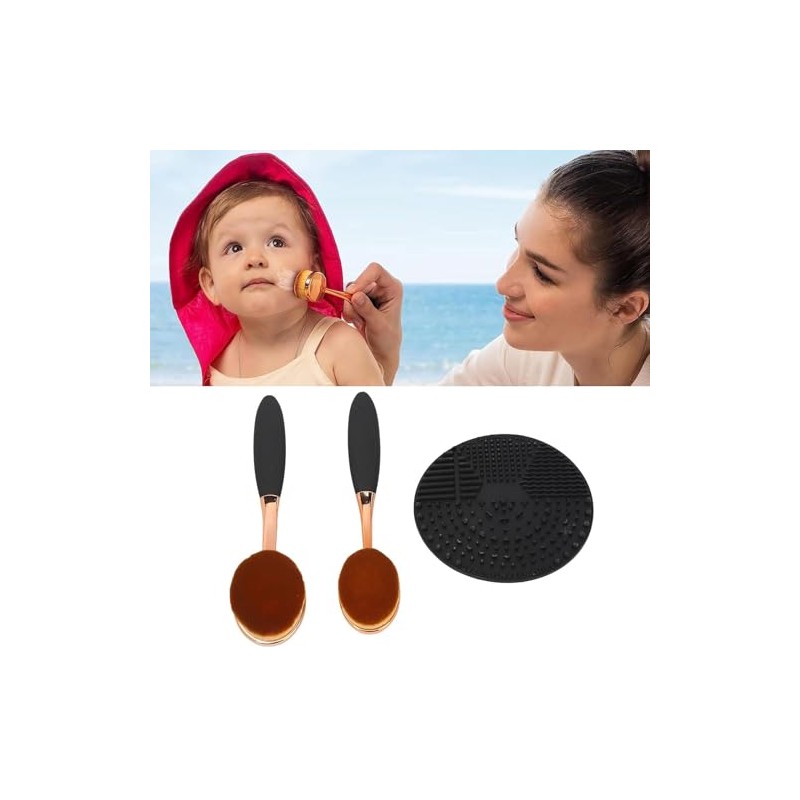 Kit de Brocha Aplicadora Protector Solar Cerdas Suaves con Tapa
