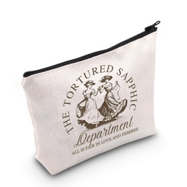 G2TUP The Tortured Sapphic Department Makeup Bag Sapphic Tendencies Gift Lesbian Pride Gifts Queer Pride Zipper Bag (Sapphic CA)