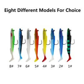 Soft Fishing Lure, 10PCS Soft Plastic Swimbaits, Jerk Bait Lures, Soft Plastic Fishing Lures, Jig Head Soft Fishing Lures Kits, Paddle Tail Swimbaits For Bass Trout Redfish Saltwater Freshwater (3#)