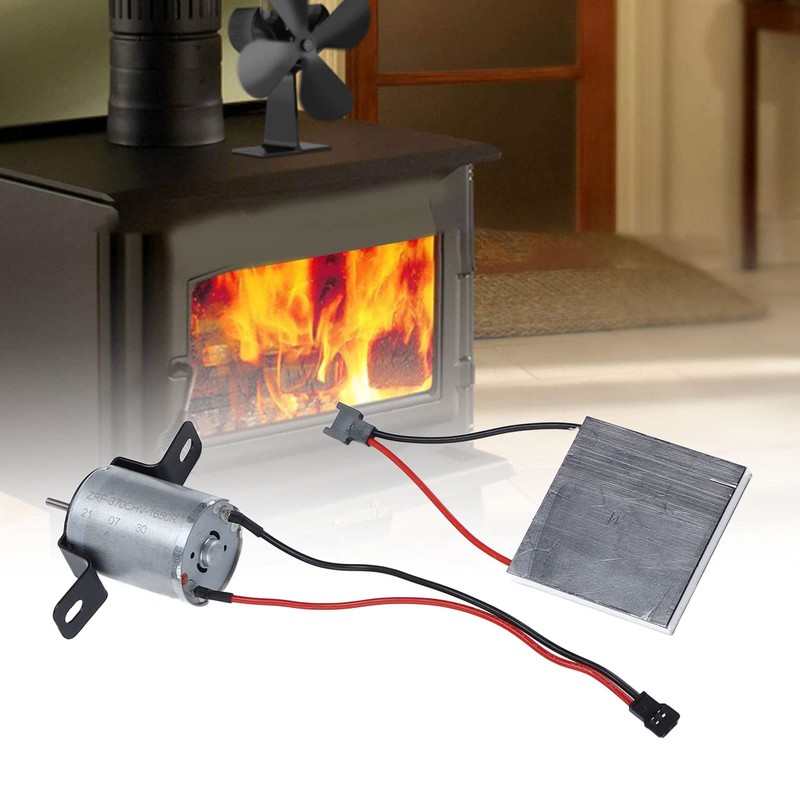 Universal Fireplace Fan Motor Set Wood Stove Fan Generator Seat