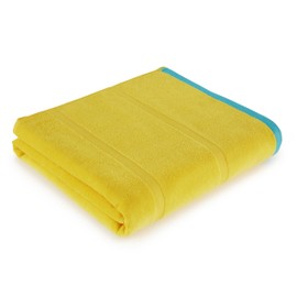 s.Oliver Beach Towel 090 x 180 cm - 100% Cotton, Soft & Absorbent, 380 g/m² Bath Towel Yellow Light Blue