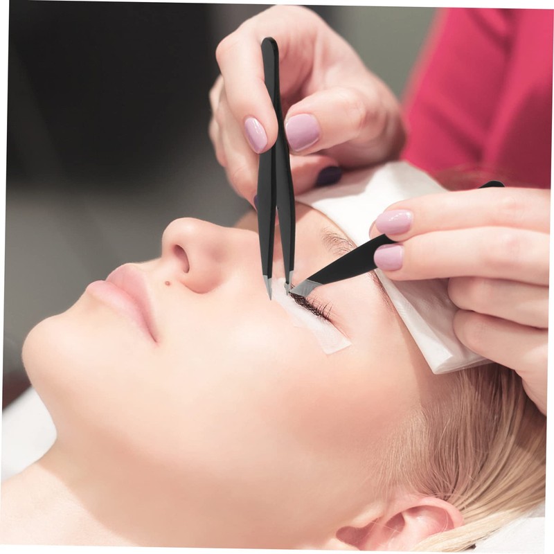 Healvian 1Set Stainless Steel Eyebrow Tweezers Practical Beauty Tool for