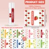 Peacoblue Colorful Fruits Chapstick Labels for Tube, Lip Balm Sticker