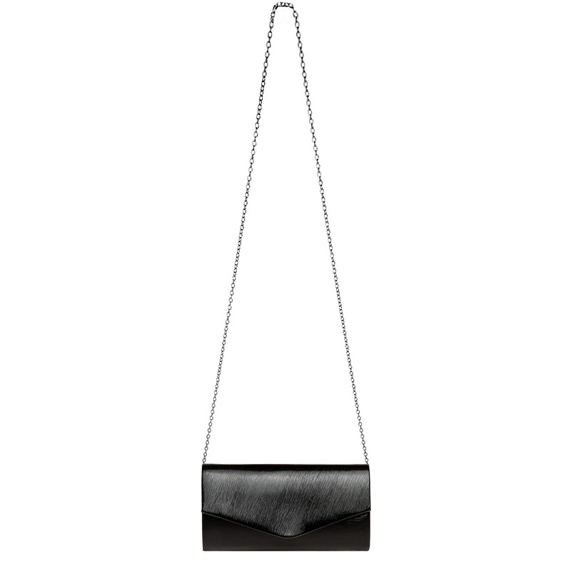 Caspar TA504 Elegant Women's Shiny Clutch Evening Bag, black
