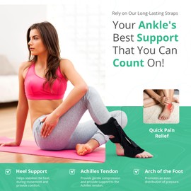 MyHeal Plantar Fasciitis Night Splint, Plantar Fasciitis Relief Brace, 3 Adjustable Straps Plantar Fasciitis Night Splint Relief Plantar Fasciitis, Foot Drop, Achilles Tendonitis