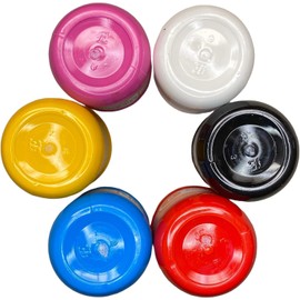 Set Pinturas Acrilicas Politec 6pz de 100ml Colores Primarios Básicos