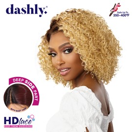 Sensationnel Dashly lace Front Wig - hand tied ear to ear soft lace synthetic with baby hair 5 Inch Deep Part - Dashly lace unit 30 (T2/27)