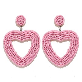 Heart Stud Earrings for Women Laser Heart Dangle Earrings Love Heart Drop Earrings for Teen Girls