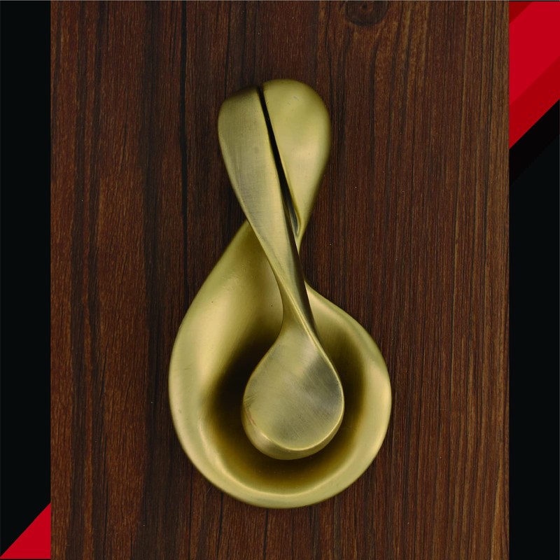 ZhongWang European Minimalist Ball Door Knocker (Antique Brass)