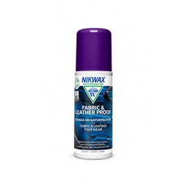 Nikwax FABRIC & LEATHER PROOF, Sponge-on Waterproofer for Fabric, Leather, Combination Footwear, Waterproofs, Maintains Texture and Revives Breathability, Keeping Your Feet Warmer and Drier - 125ml