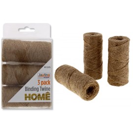 3-Pack Natural Jute Twine String - Durable Eco-Friendly Garden Craft Cord for Baking Wrapping Binding Packing Floristry Gardening Gifts DIY Crafts Baler String Reel Heavy Duty Strong Multipurpose