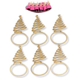 DIWULI Napkin Rings Christmas Tree