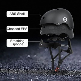 XJD Kids Helmet Toddlers Bike Helmet Age 2-13 Years Adjustable Skateboard Helmet for Cycle BMX Scooter Roller Skating for Children Boys/Girls (Black, M)