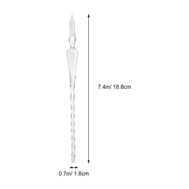 Pxiryanlow Silver Handmade Glass Dip Pen, High Borosilicate Glass Elegant Crystal Glass Pen for Writing, Drawing, Signatures, Calligraphy, Decoration, Painting, Drawing and Art Supplies