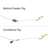 Carp Fishing Hair Rigs Set, 3x Anti-Tangle Swivel, Ready Tied