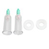 2pcs Finger Cupping Therapy Cups with Silicone Flat Elbow Rings