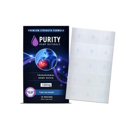 Purity Hemp Naturals Body Discomfort Patch 120 mg - 15 ct (8 mg ea.) Lasts 24 Hours. Sweat & Water Resistant. Convenient & Discreet. For Use On Any Part Of The Body. Plant-Based Extended-Release Patch