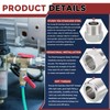 Kozelo 2pcs 3/4" Female NPT to 1/2" Female NPT Solid