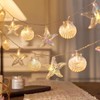 ZDAYOZ Starfish Shell String Light, 13.85 ft, 40 Warm White