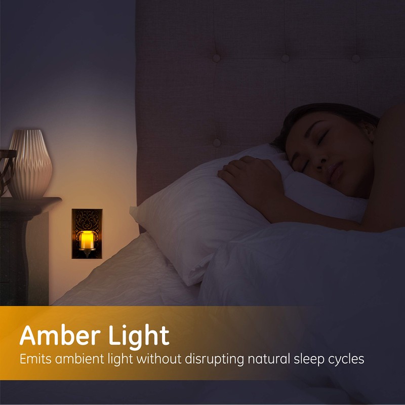 GE 11258 LED CandleLite Night Light, Plug-in, Light Sensing, Auto