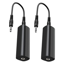 Tuperoymse Ground Loop Isolator Noise Filter for Car Audio/Home Stereo,2 PCS Ground Loop Noise Isolator with 3.5mm Audio Cables