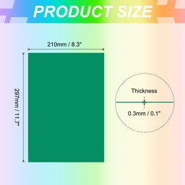 PATIKIL 11.7 x 8.3 Inch A4 Size Color Correction Gel Light Filter, 10 Pack Color Transformer Clear Film Film Film PVC Color Overlay Sheet for Reading, Video Shooting, DIY Crafts, Green