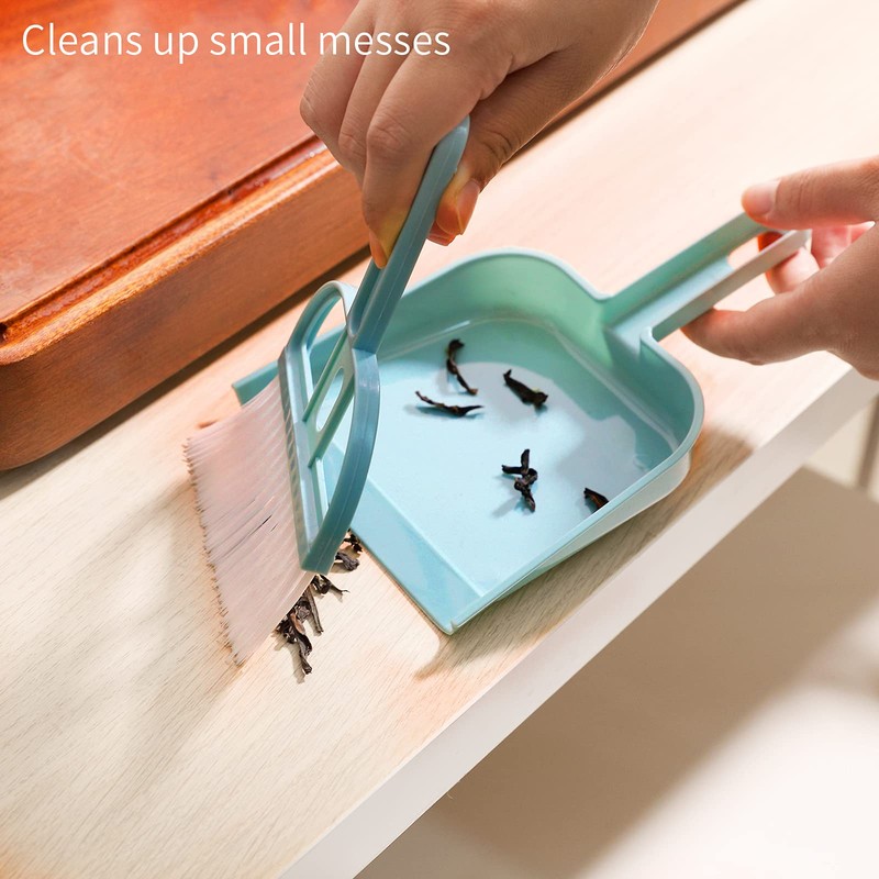Lamoutor 3 Pack Mini Hand Broom and Dustpan Set Small