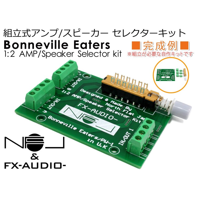 NFJ FX-AUDIO 1:2 Amplifier/Speaker Selector Kit "Bonneville Eaters" DIY Assembly