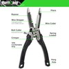 HURRICANE 6-in-1 Wire Stripper, Crimping Tool, Wire Cutter Stripping Tool,