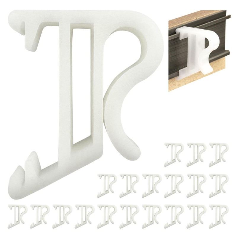 Amazing Drapery Hardware 1" Hidden Valance Clips with 9/16" Projection