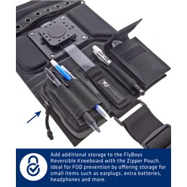 FLYBOYS Zipper Pouch - Heavy Duty Reversible Kneeboard - for Professional Pilots, General Aviation…