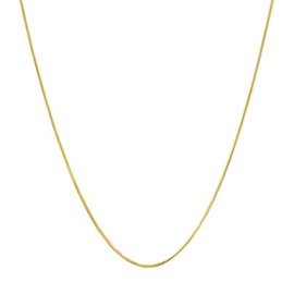 Verona Jewelers 925 Sterling Silver necklace 1MM- 2.5MM Italian Solid Round Snake Chain Necklace-Sterling Silver Gold Chain for Pendants, Magic Flexible Snake Chain, Gold Over Sterling Silver