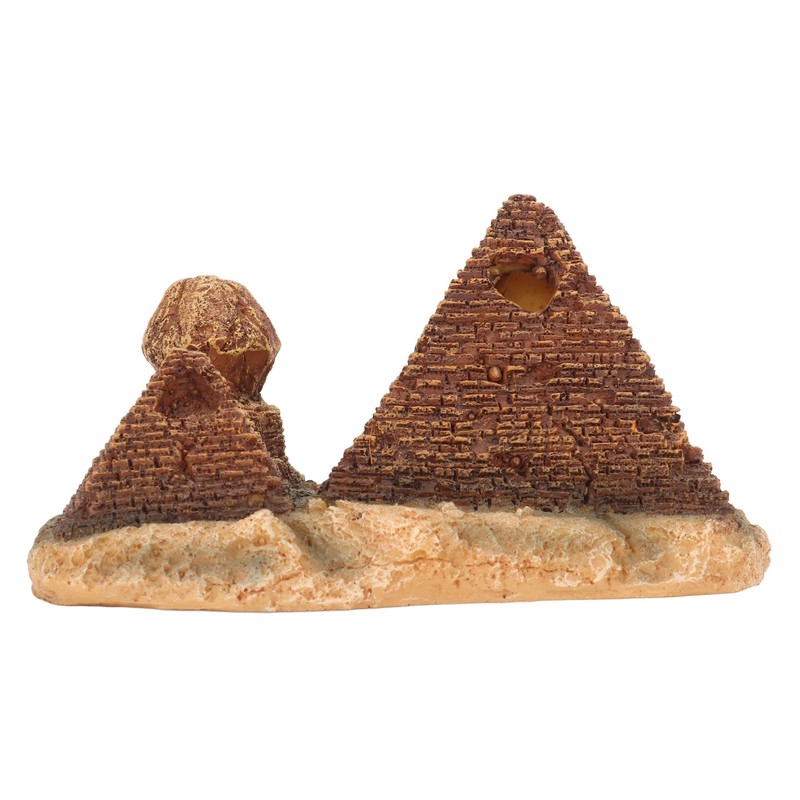 Aquarium Pyramid Decor Realistic Safe Resin Fish Tank Pyramid Hiding